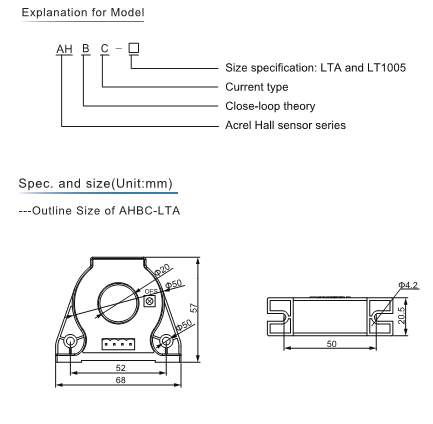 closed-loop AC / DC hall effect current sensor with 0.5s 0-300A input ...