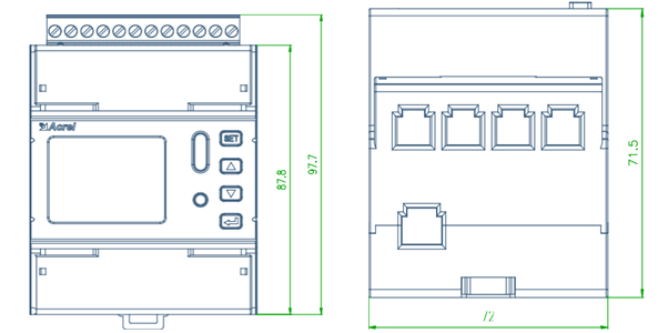 Acrel ADW210-D16-4S Multi Channel 3 Phase Wireless Energy Meter Iot With External Cts For Base Station 1