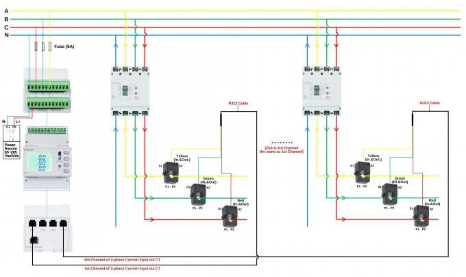 Acrel ADW210-D16-4S Multi Channel 3 Phase Wireless Energy Meter Iot With External Cts For Base Station 5