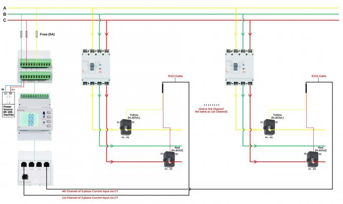 Acrel ADW210-D16-4S Multi Channel 3 Phase Wireless Energy Meter Iot With External Cts For Base Station 6