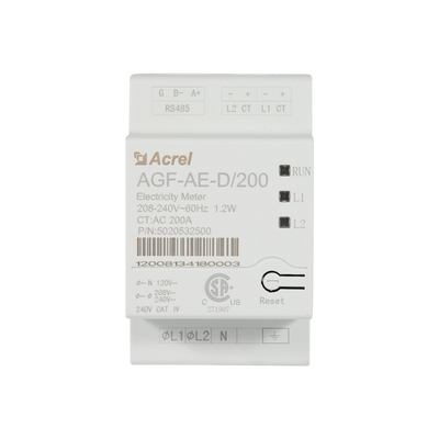 Acrel AGF-AE-D/200 Energy Meter Din Rail Single Phase Three Wires with UL certification
