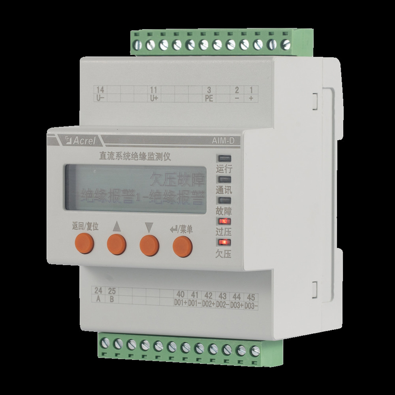 Acrel AIM-D100-TH DC insulation monitoring device for DC systems measuring 0-1000VDC with RS485 communication