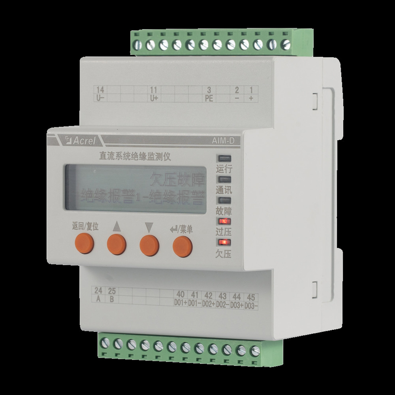 Acrel AIM-D100-TH DC Insulation Monitoring Device For DC Systems Measuring 0-1000VDC With RS485 Communication