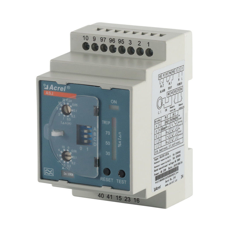 Acrel ASJ series intelligent residual current action relay suitable for TT and TN system distribution lines low voltage