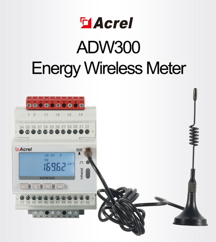 Acrel ADW300 wireless remote reader electric meter for the Lora nettwork 3 phase smart meter iot